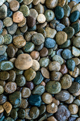 Wet rock river texture