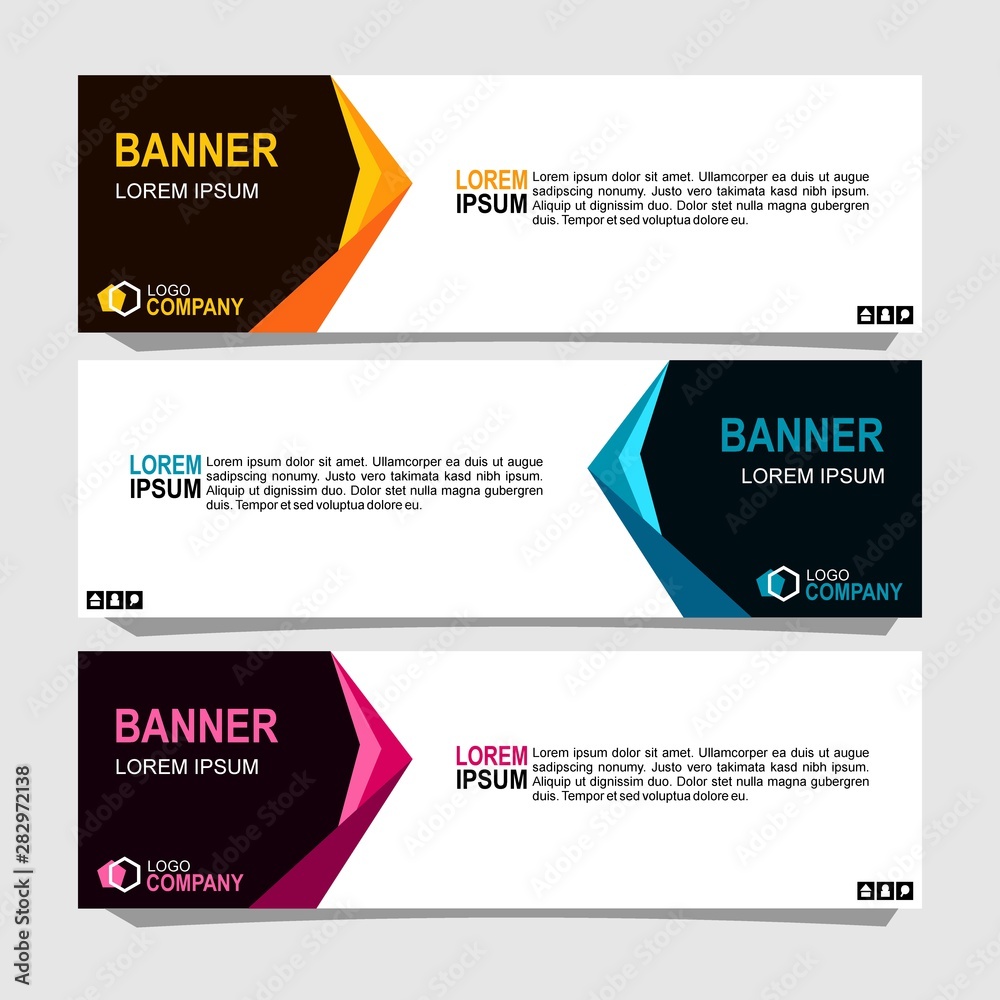 Sticker vector abstract design banner web template.