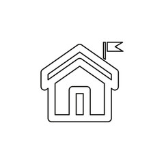 home icon, vector real estate house, residential
