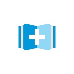 Medical Book 3D logo design vector