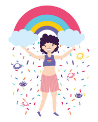 Woman supporting lgtbi march design