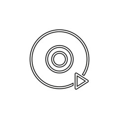 play dvd button - media or music player