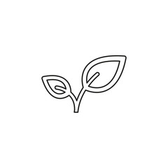 vector green leaf illustration, nature and organic