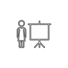 teacher icon - teacher with board