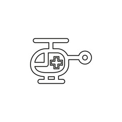 vector medical helicopter illustration
