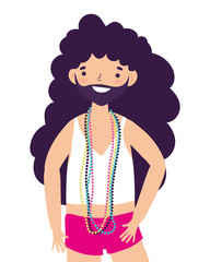 Man supporting lgtbi march design vector illustration