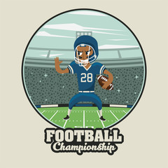 Football sport championship tournament emblem