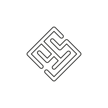 vector maze abstract - puzzle labyrint symbol