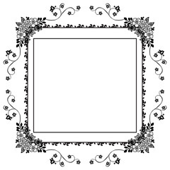 Decor style vintage, beautiful wreath frame, ornate of greeting card. Vector