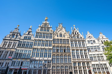 Fototapeta na wymiar Guildhalls of Antwerp the famous place in Antwerp, Belgium