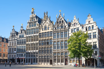 Fototapeta premium Old town square of Antwerp in Belgium