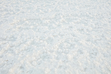 Salt on the coast of the Dead Sea
