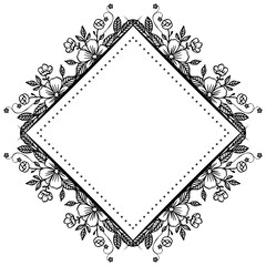 Design floral frame, place on text, for decoration greeting card, invitation card. Vector