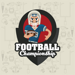 Football sport championship tournament emblem