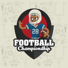 Fototapeta premium Football sport championship tournament emblem