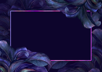 Tropical leaves background