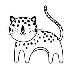 Isolated leopard cartoon vector design vector illustration