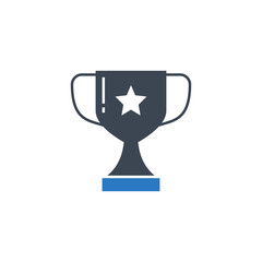 Winner Cup related vector glyph icon. Isolated on white background. Vector illustration.