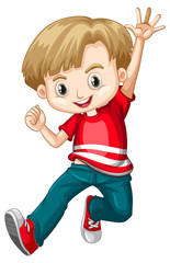 Cute happy smiling child isolated on white background