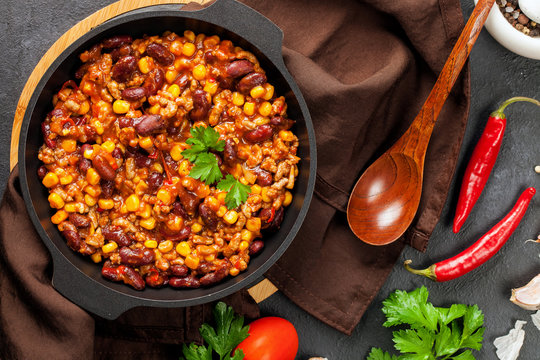 Chili Con Carne In Frying Pan