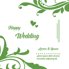 Seamless pattern art, with design crowd of leaves, for elegant card happy wedding. Vector