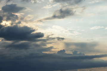 Cloudy sky on a overcast day. Dramatic background
