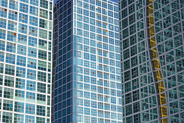 Obraz premium City view of skyscraper Windows. 