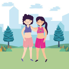 Woman and man supporting lgtbi march design