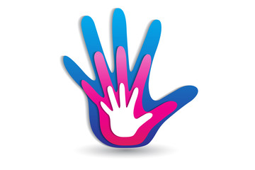 Family hands icon logo