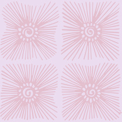 Fototapeta na wymiar Vector seamless pastel pattern with a light background and abstract elements.