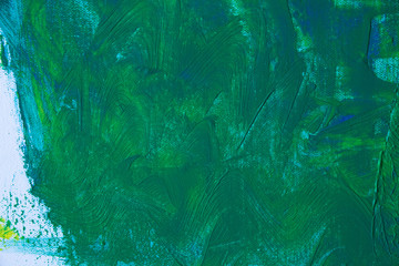 Paint painting texture, abstract green background, grunge style