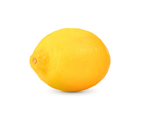 One lemon isolated on white background