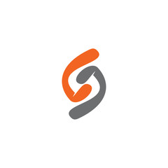 S letter initial logo design vector template