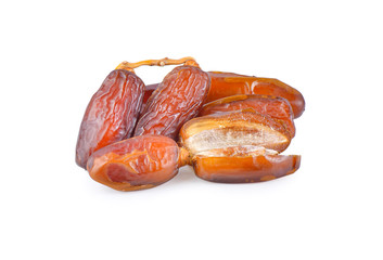 date palm fruit on white background
