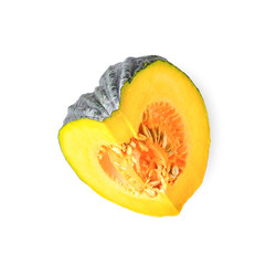Pumpkin slice on white background