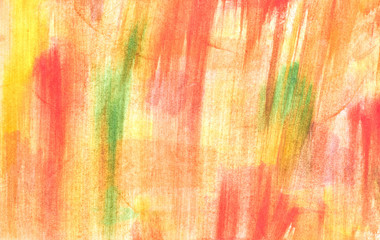 A sheet of paper with different colors of paint.