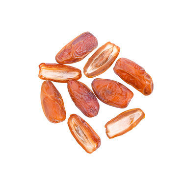 date palm fruit on white background