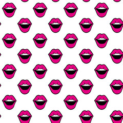 Fototapeta na wymiar Seamless lips pattern. Vector illustration 