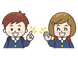 紹介する小学生