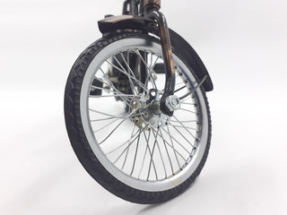 Traditional Indonesian Vintage Bicycle Model in White Isolated Background  