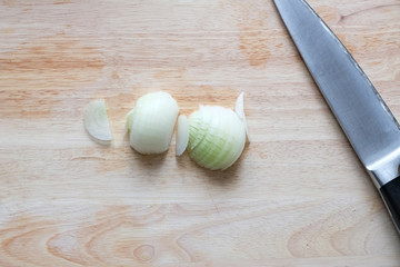 step by step cooking soup. Cooking on cutting Board