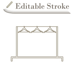 Clothing Rail With Hangers Icon