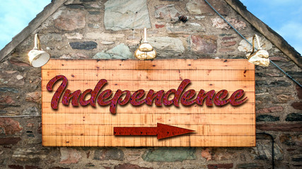 Obraz premium Street Sign to Independence