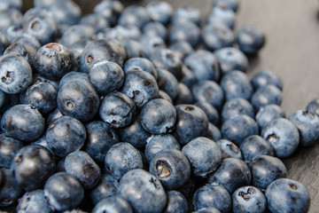 Heidelbeeren auf Schieferplatte