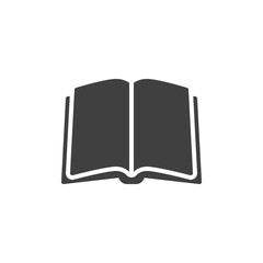 Book vector icon. filled flat sign for mobile concept and web design. Open book pages glyph icon. Knowledge symbol, logo illustration. Vector graphics