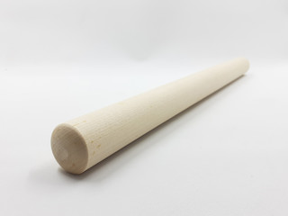 Handheld Clean Wooden Stick in White Isolated background