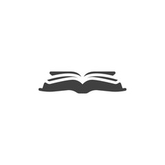 Open book vector icon. filled flat sign for mobile concept and web design. Book pages glyph icon. Symbol, logo illustration. Vector graphics