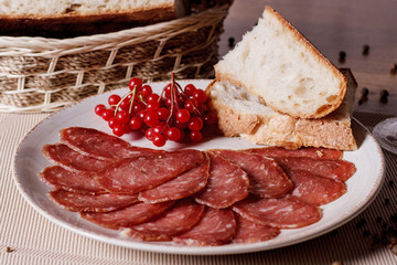 Salami, sausage, prosciutto. Good service