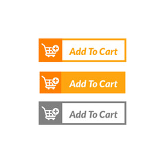 simple design of add to cart button. online shop icon material design