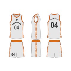 Basketball jersey set template collection.